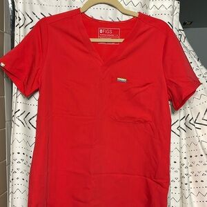 FIGS Limited Edition Pride Catarina One-Pocket Scrub Top - Hibiscus